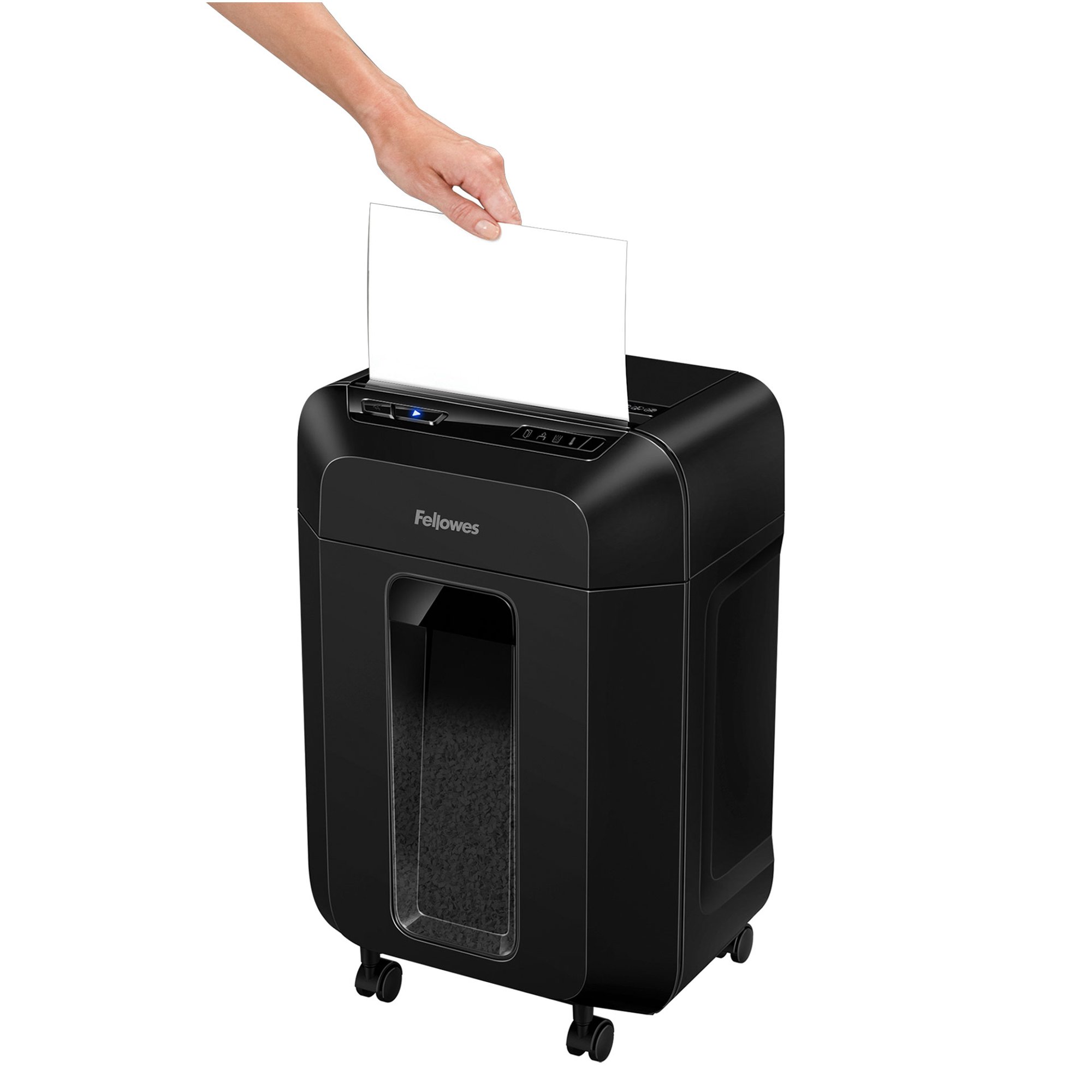 Fellowes Шредер за унищожаване на документи Automax 80M, Soho, Mini-Cut, P-4, 17 L, черен