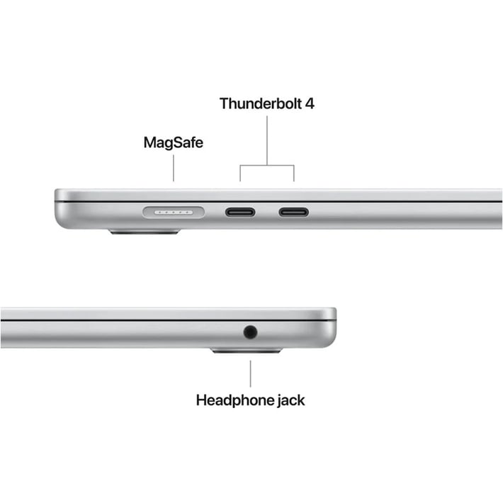 Лаптоп Apple Macbook Air, 15'', IPS, M4 WQXGA, 512 GB SSD, 16 GB RAM, сребрист
