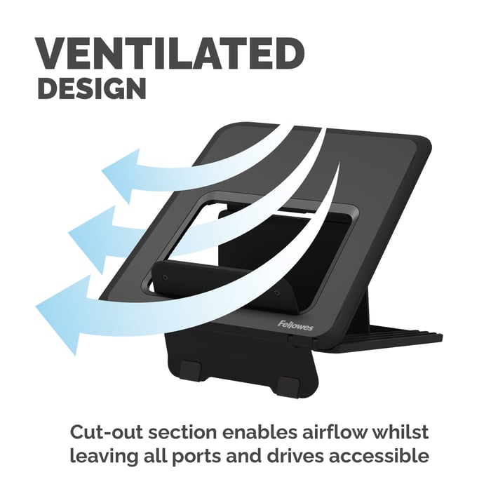 Fellowes Поставка за лаптоп Breyta, черна