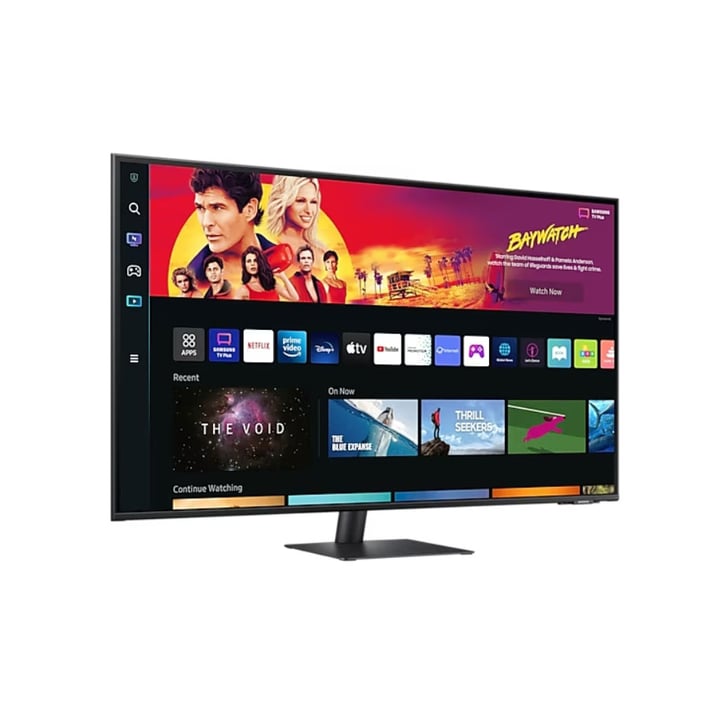 Samsung Монитор M70B, 43'', Smart, LED, 3840 х 2160, 300 cd/m2, 4 ms, HDMI, USB, черен