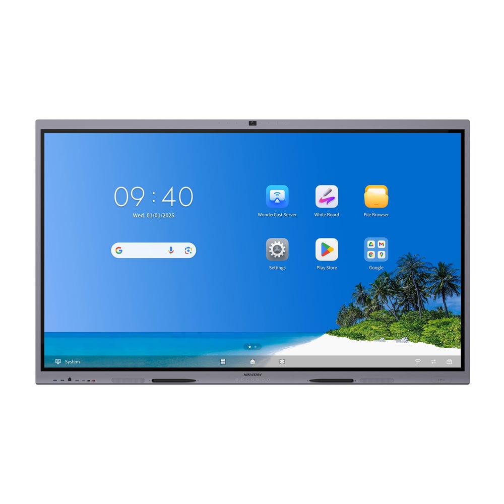 Интерактивен дисплей Hikvision DS-D5B75RB/FP, 75'', NFC, EDLA, с камера, DLED, 450 cd/m2, 60 Hz