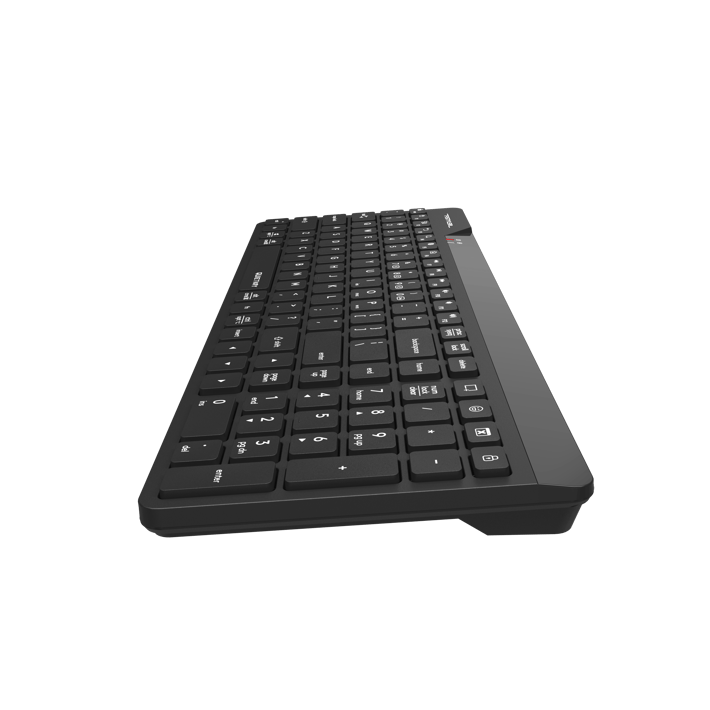 A4Tech Клавиатура Fstyler FBK23, безшумна, 2.4 GHz, Bluetooth, черна