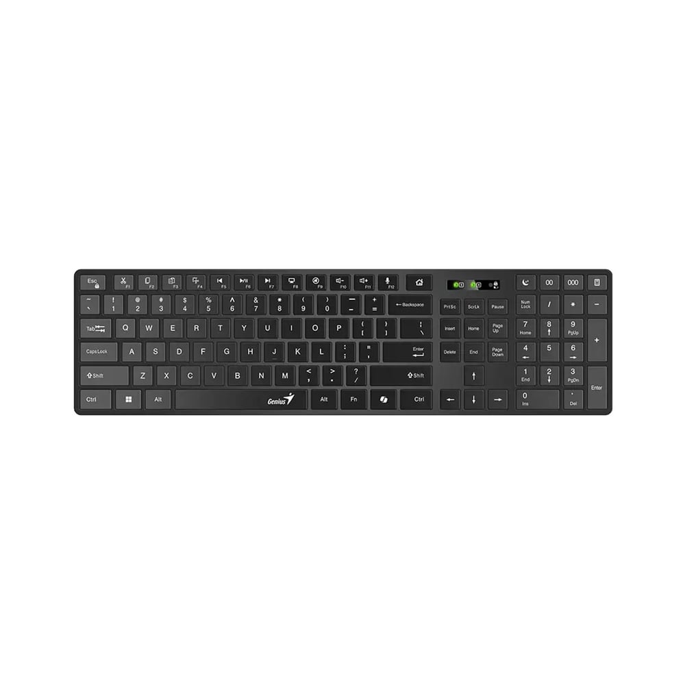Genius Клавиатура Slimstar 7250BT BLK, AI, безжична, черна