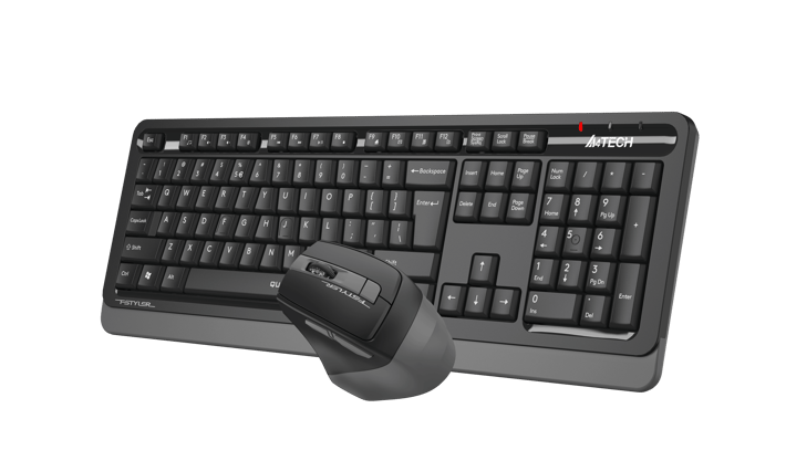 A4Tech Комплект - клавиатура и мишка Fstyler FGS1035Q, 2.4 GHz, сиви