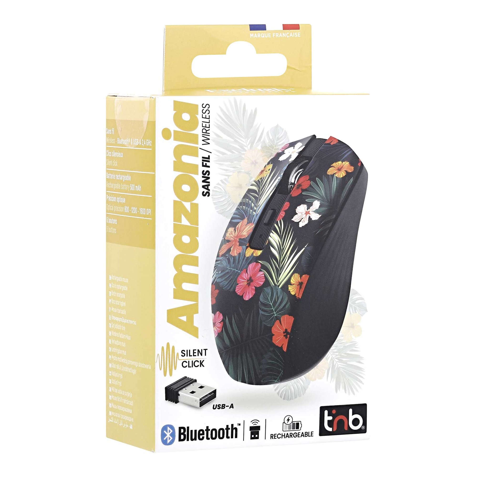 TNB Мишка Exclusiv Amazonia, безжична, Bluetooth, 1600 dpi