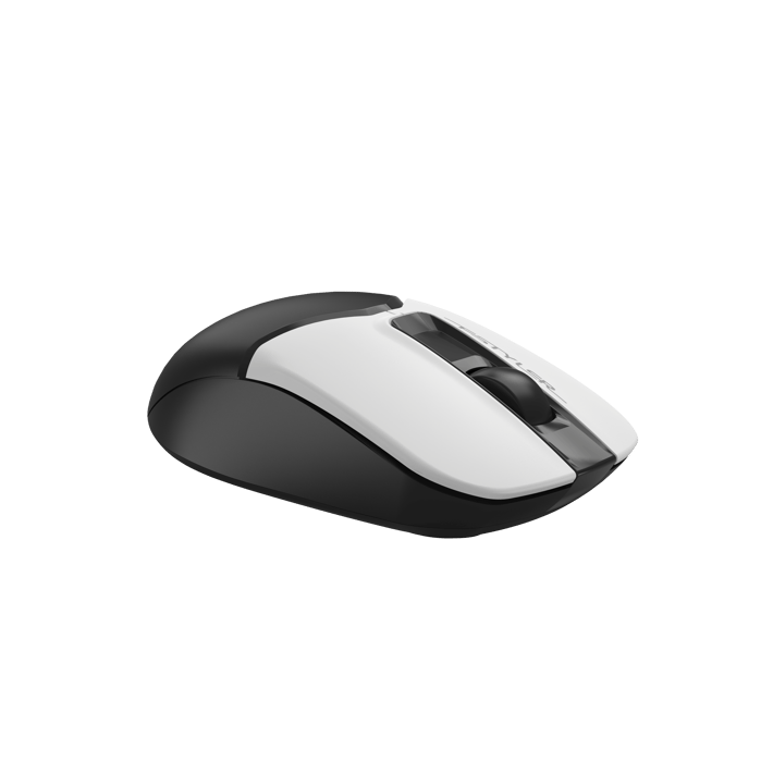 A4Tech Мишка Fstyler FG12S, безжична, безшумна, бяло-черна