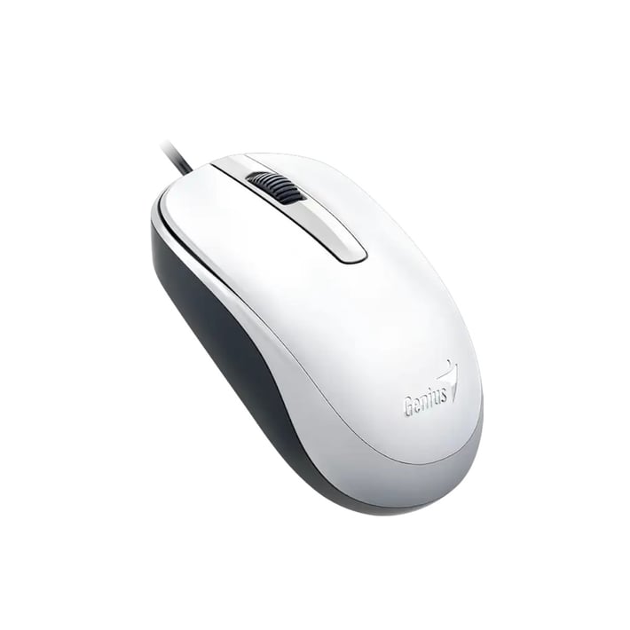 Genius Мишка DX-120, с кабел, USB Type-A, бяла