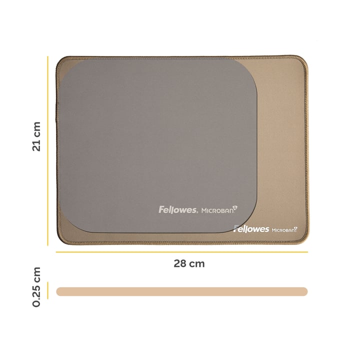 Пад за мишка Fellowes Breyta, XL, 28 x 21 cm, бежов