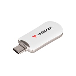 Verbatim USB флаш памет Plectra, 64 GB, USB Type-C 3.2, бяла