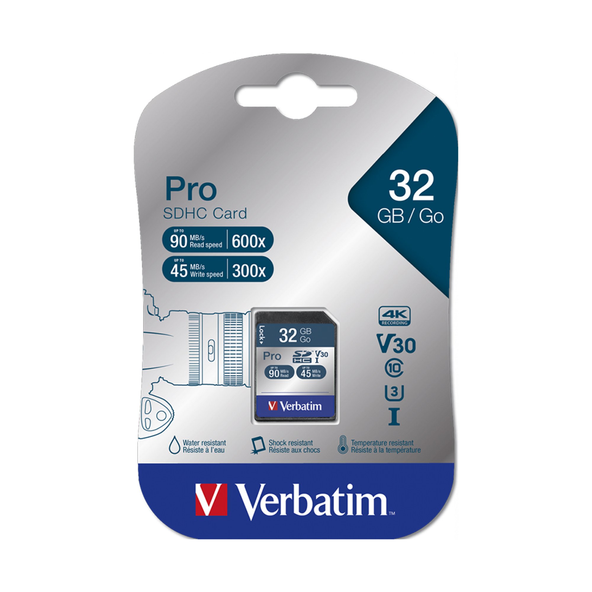 Verbatim Карта памет SDHC Pro Secure, 32 GB, class 10