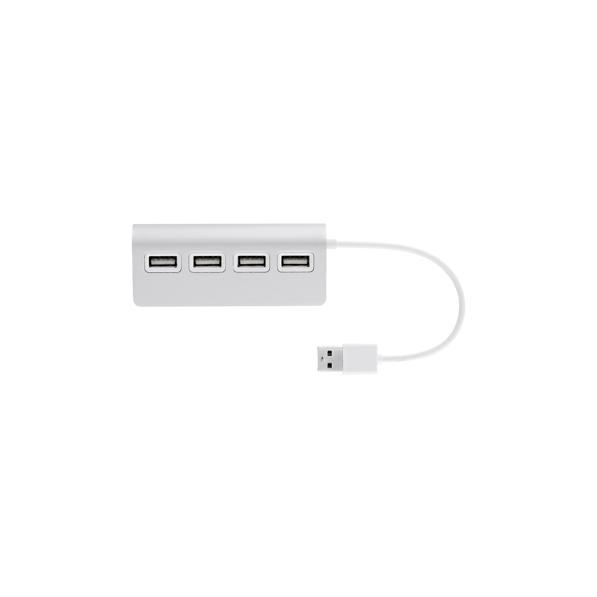 TNB USB Хъб, 4 порта, USB Type-A, с адаптер USB Type-C, бял