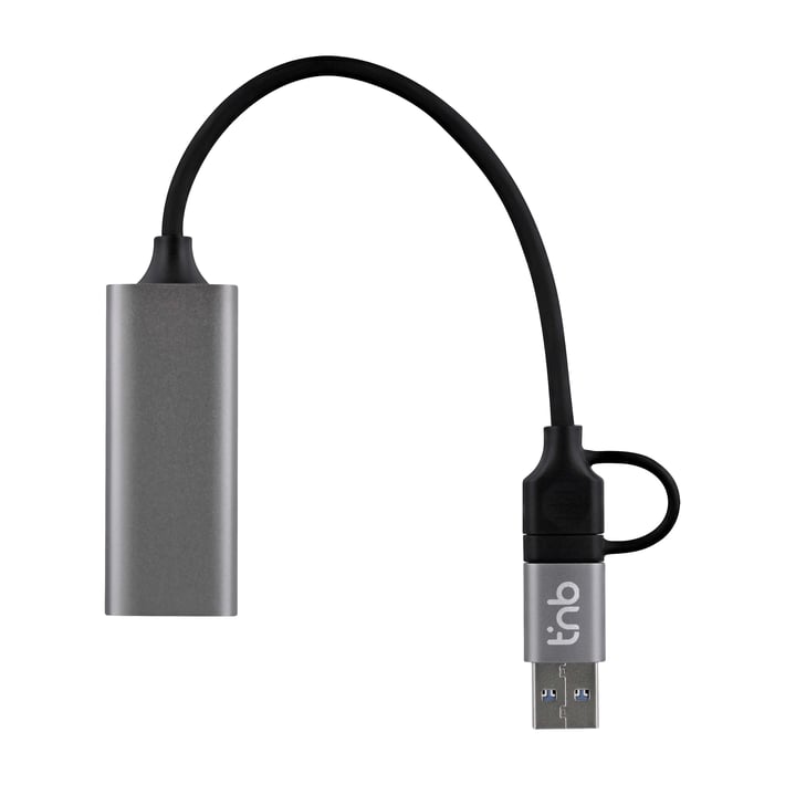 TNB USB Хъб, USB Type-A/USB Type-C към RJ45, 2.5 Gbps