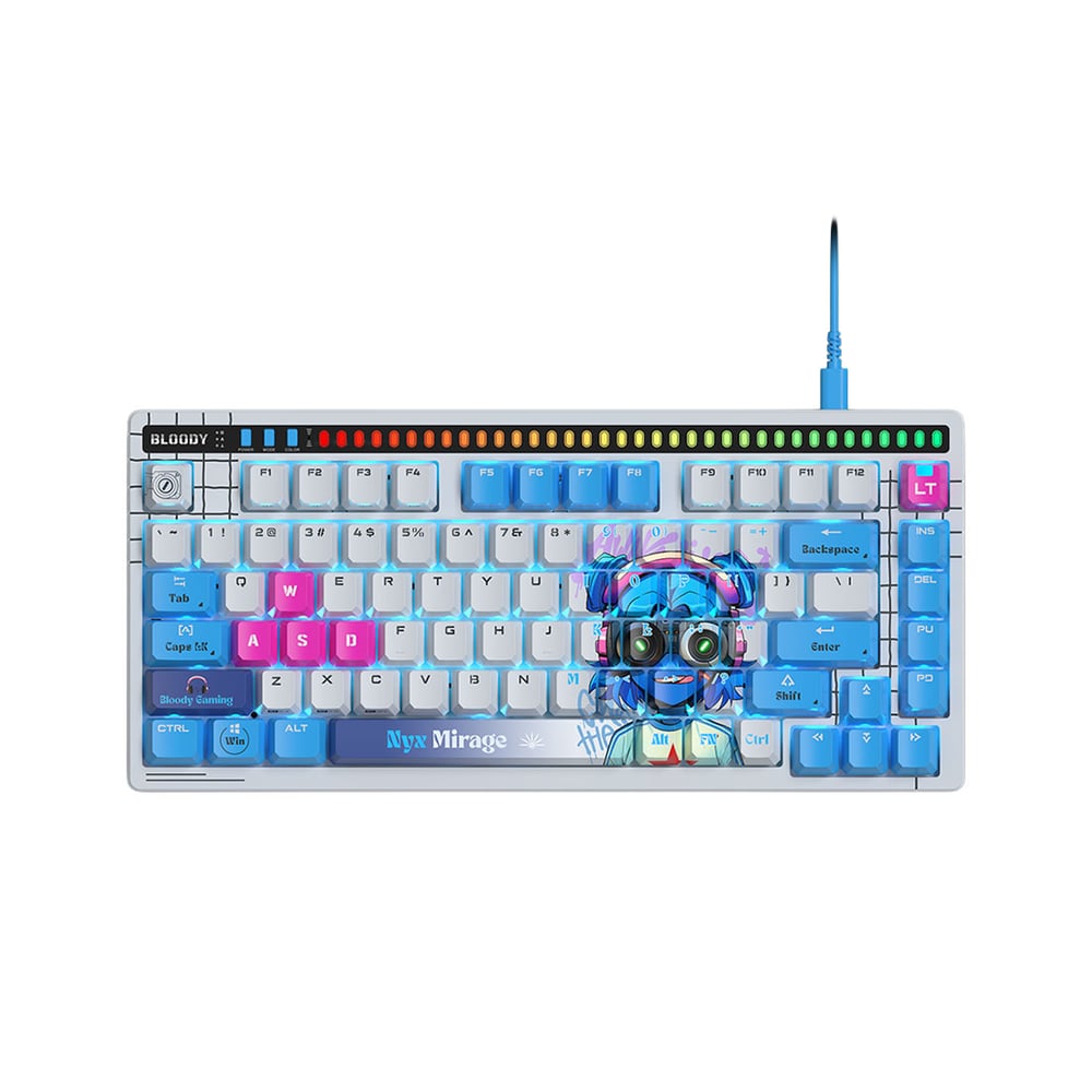 Клавиатура Bloody Nyx Mirage AT75, с кабел, геймърска
