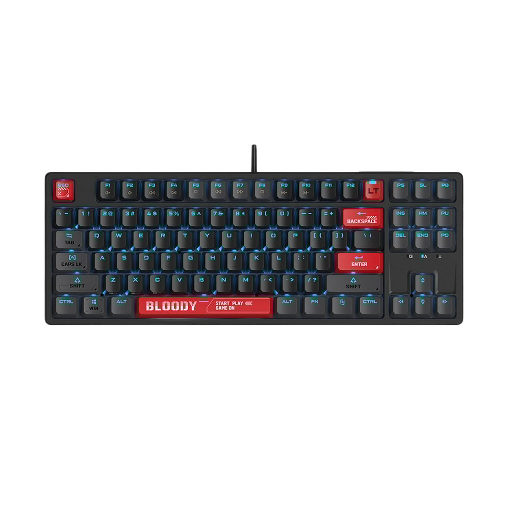 Клавиатура Bloody Bloody Red AT87, с кабел, геймърска