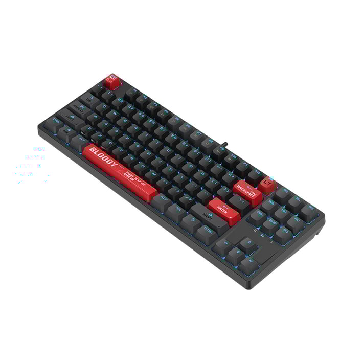 Клавиатура Bloody Bloody Red AT87, с кабел, геймърска