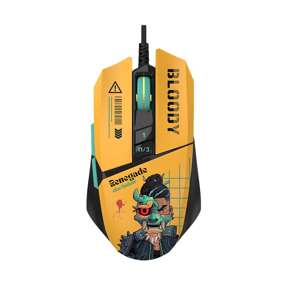 Мишка Bloody Renegade Sunset W63 Max, с кабел, геймърска