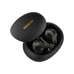 Sencor Слушалки SEP 560 BK, безжични, с Bluetooth, със зареждащ кейс, черни