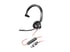 HP Poly Слушалки Blackwire 3310, жични, с микрофон, USB Type-C/Type-A адаптер