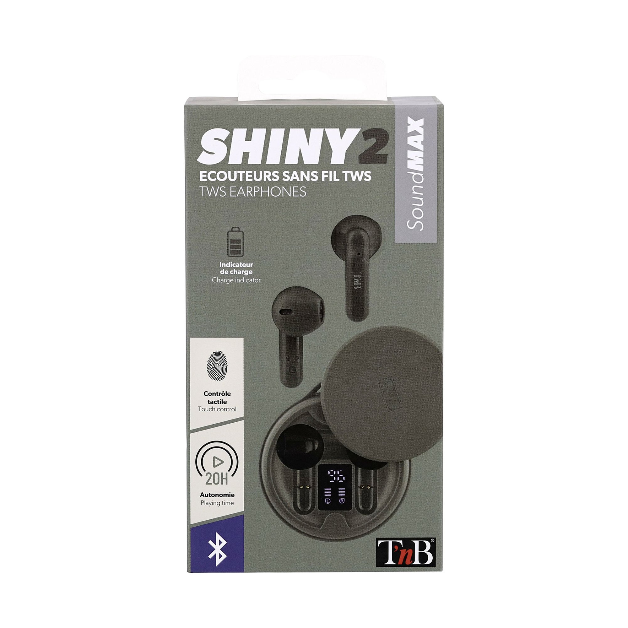 TNB Слушалки Shiny 2, безжични, с Bluetooth, зелени