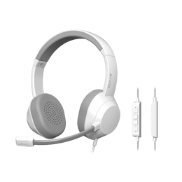 A4Tech Слушалки Fstyler FH150U, USB, с микрофон, бели