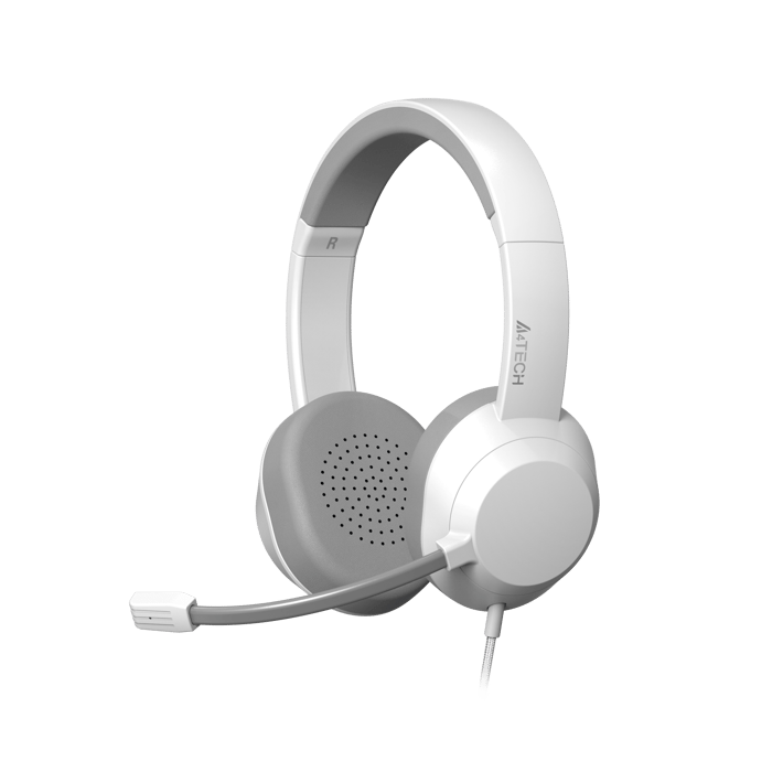 A4Tech Слушалки Fstyler FH150U, USB, с микрофон, бели