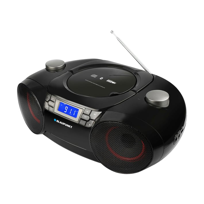 Blaupunkt Радио касетофон BB30BT, с Bluetooth, FM радио, CD/MP3/USB/AUX, черен