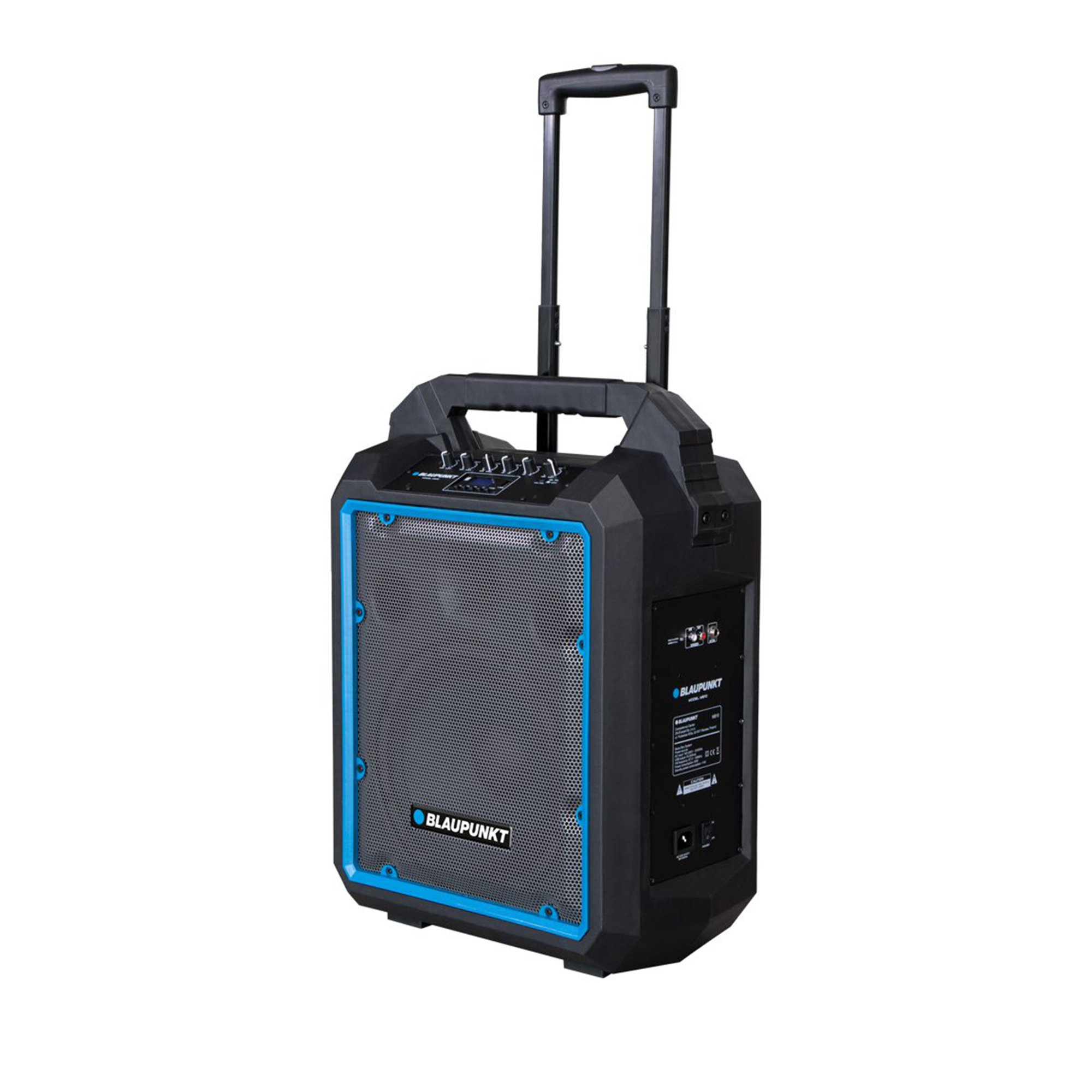 Blaupunkt Тонколона MB10, преносима, караоке, 600 W, черна, с 1 кабелен микрофон