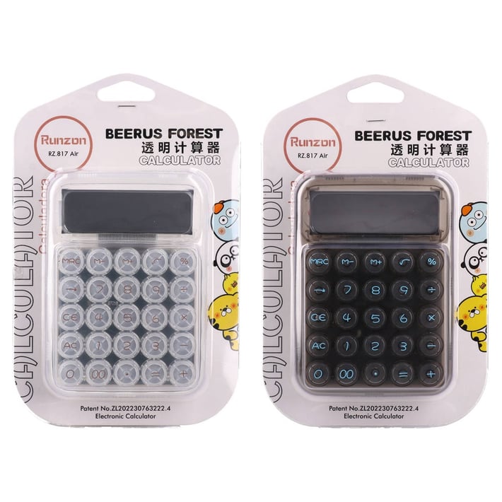 Калкулатор Statovac Cubitos 20, 10-разряден, прозрачен, асорти, 1 брой