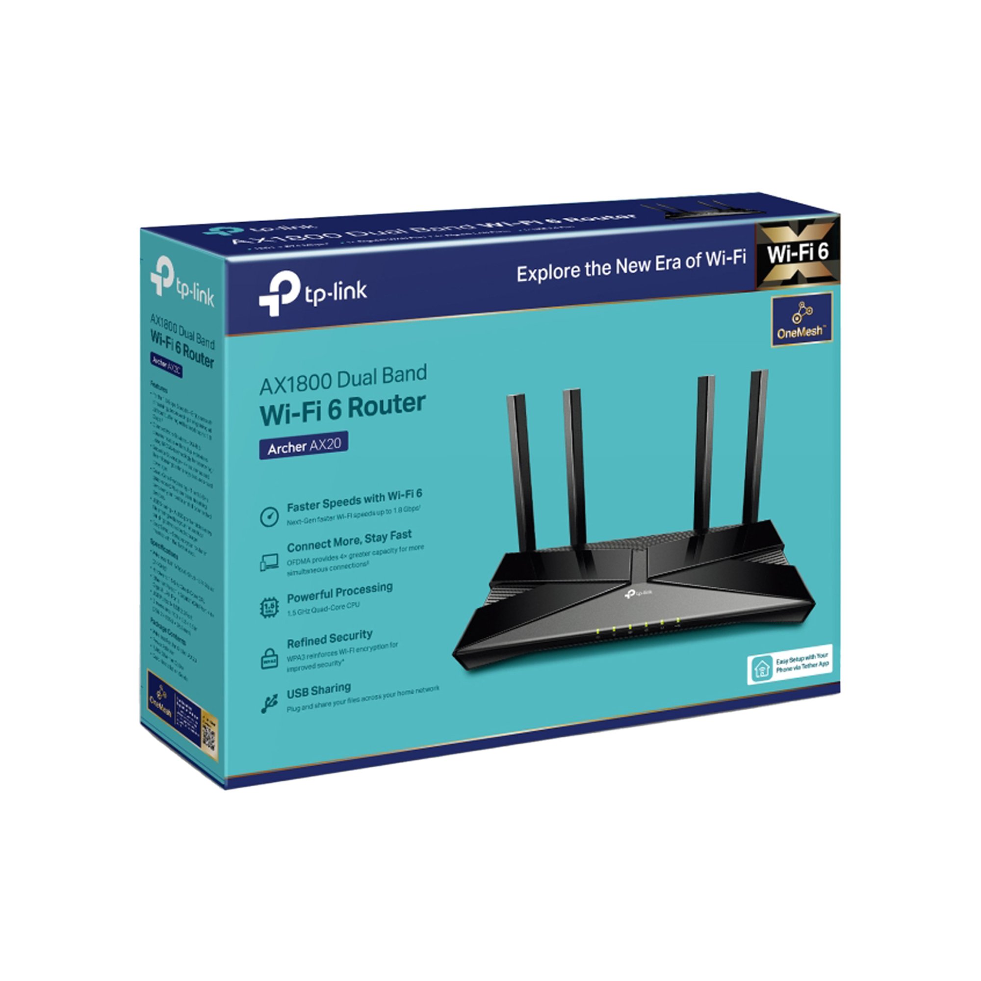 TP-Link Рутер Archer AX1800, безжичен, Wi-Fi 6