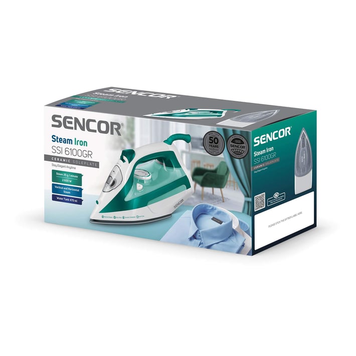 Sencor Ютия SSI 6100GR, с керамично покритие, 2600 W