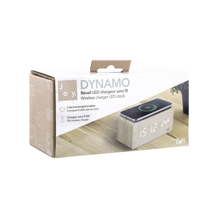 TNB Часовник Joy Dynamo, електронен, LED, с безжично зарядно