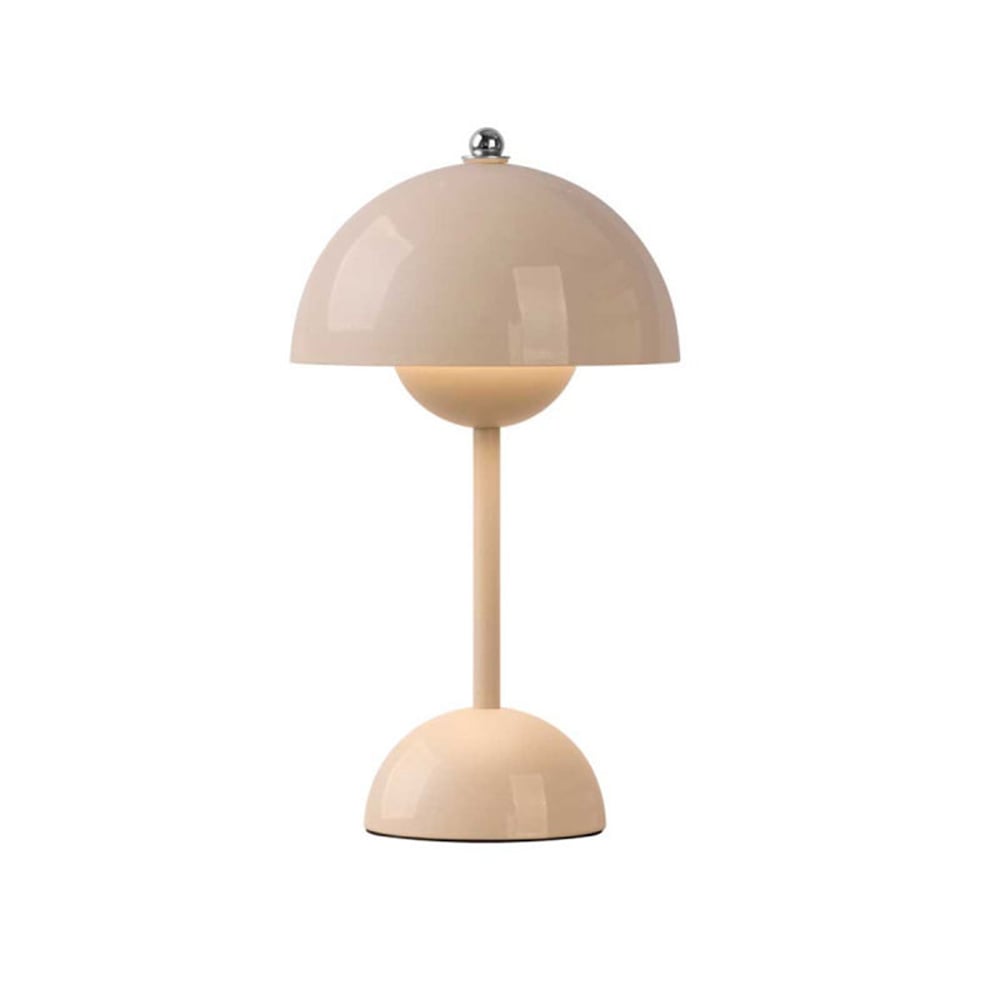 Настолна лампа Giftdecor, форма на гъба, 1.5 W, бежова
