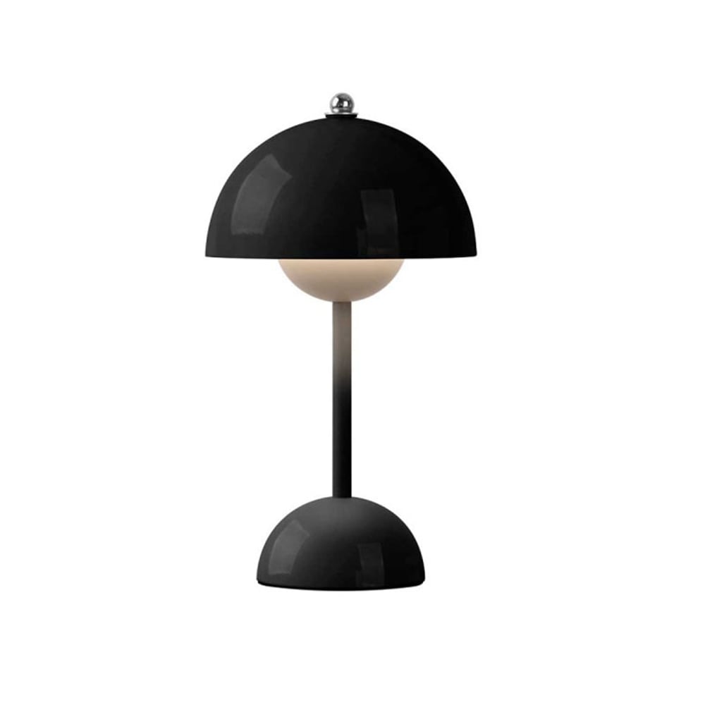 Настолна лампа Giftdecor, форма на гъба, 1.5 W, черна