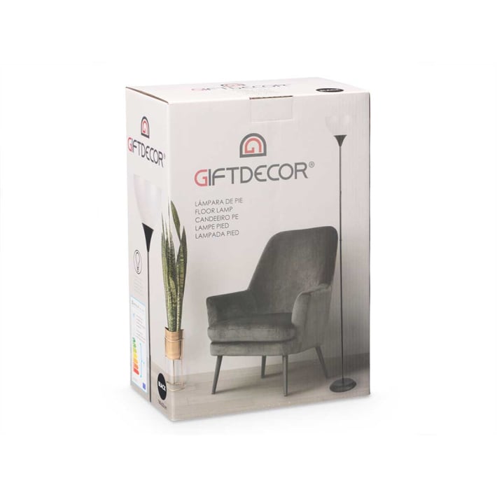 Лампа за под Giftdecor, черна