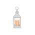 Фенер Giftdecor, малък, пластмасов, LED, бял