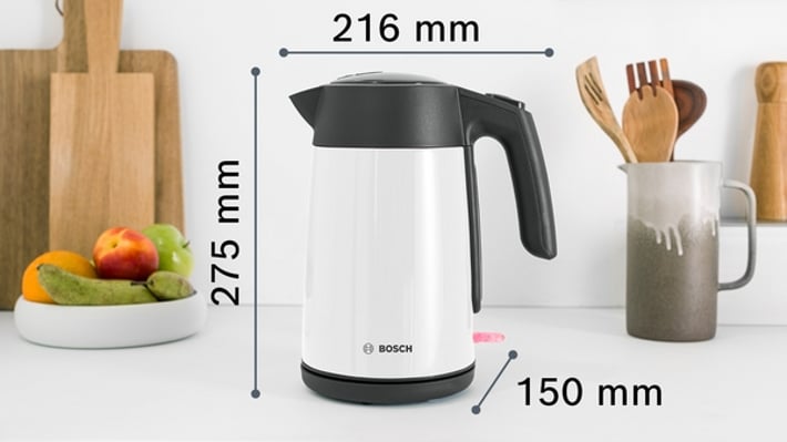 Bosch Електрическа кана за вода TWK7L461, 1.7 L, бяла