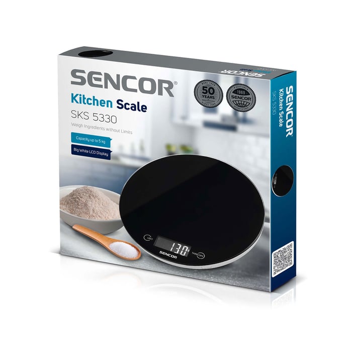 Кухненска везна Sencor SKS 5330, до 5 kg, черна