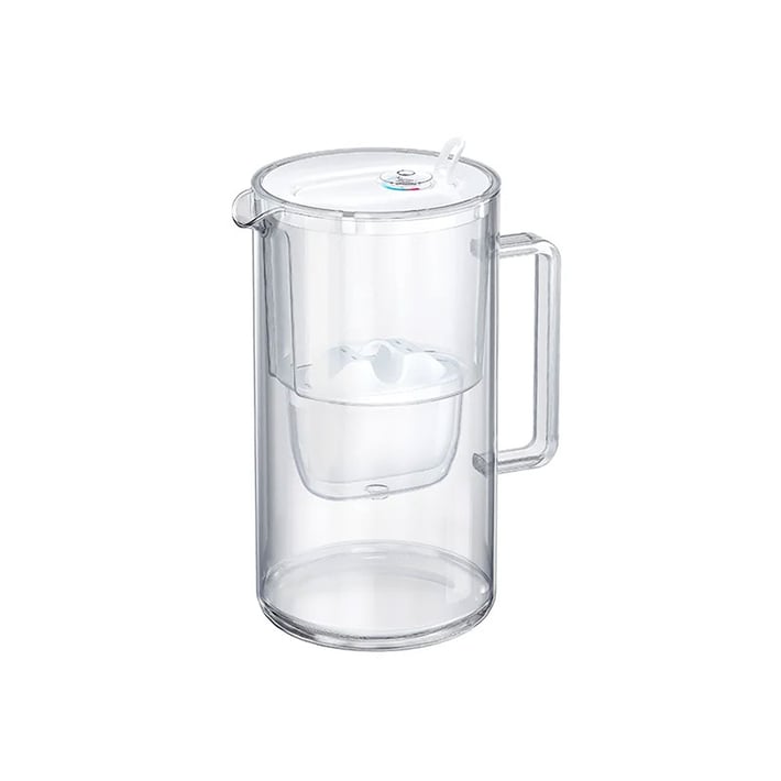 Филтрираща кана Aquaphor Glass, стъклена, 2.5 L, бяла