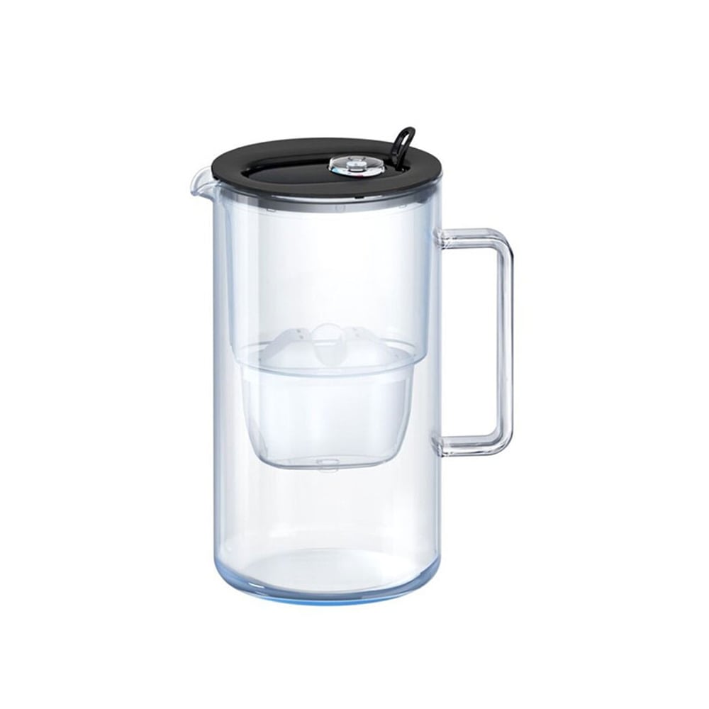 Филтрираща кана Aquaphor Glass, стъклена, 2.5 L, черна
