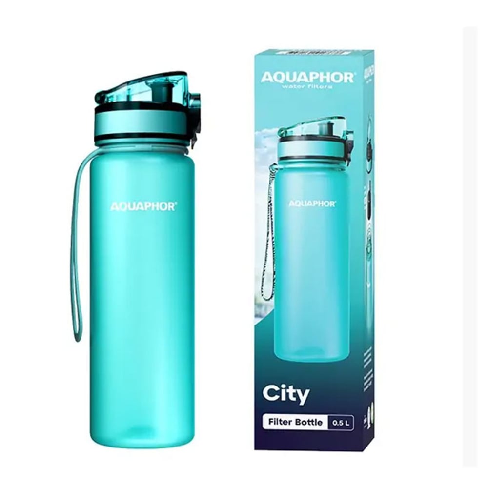 Бутилка Aquaphor City, филтрираща, тританова, 500 ml, мента