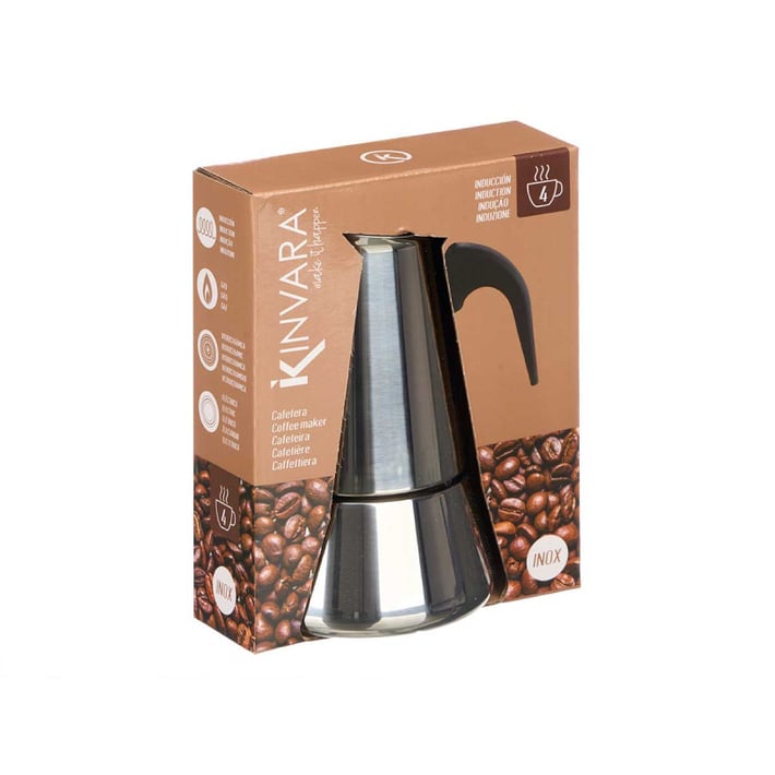 Кафеварка Kinvara, неръждаема стомана, за индукция, за 4 чаши