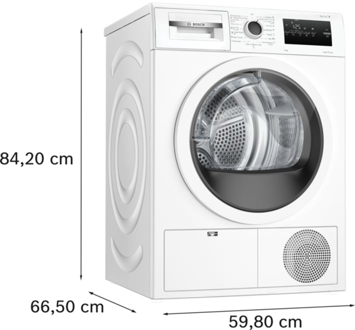 Bosch Сушилня WTH85206BY, клас А++, 8 kg, бяла