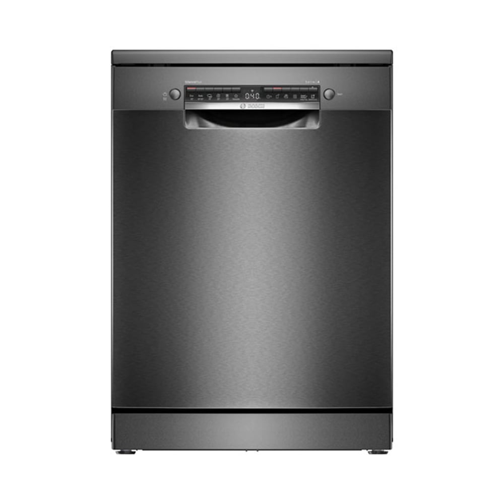 Съдомиялна машина Bosch SMS4EMC06E, свободностояща, серия 4, със защита от отпечатъци, за 14 комплекта, 60 cm, черен инокс
