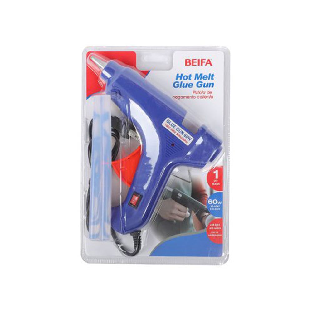 Пистолет за топъл силикон Beifa UK25, 60 W, диаметър 11 mm, с 2 пръчки