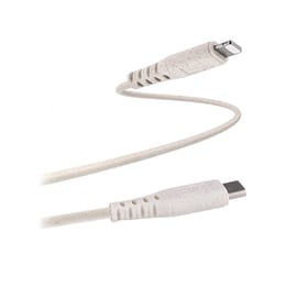 TNB Кабел Eco, USB Type-C към Lightning, 1.5 m, бяло-сив