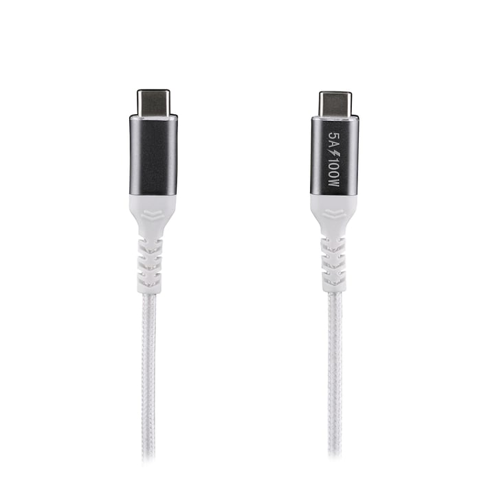 TNB Кабел, USB Type-C към USB Type-C, 2 m, 100 W, бял