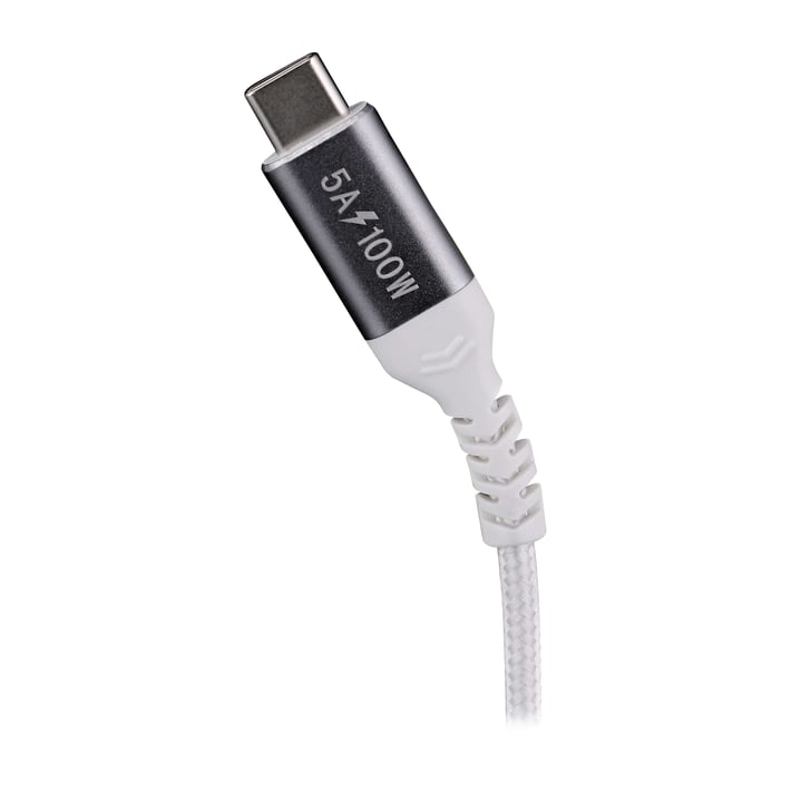 TNB Кабел, USB Type-C към USB Type-C, 2 m, 100 W, бял