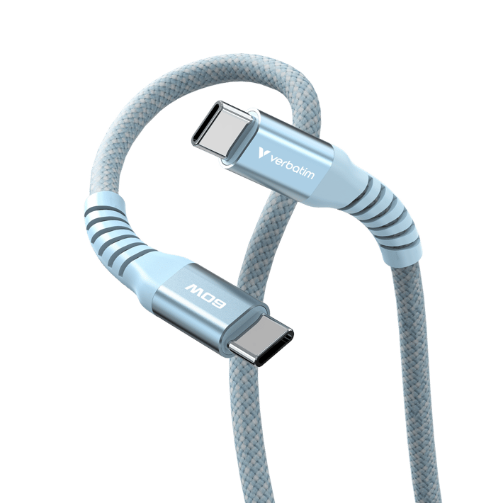 Verbatim Кабел Sync & Charge, магнитен, USB Type-C към USB Type-C, 60 W, 120 cm, син