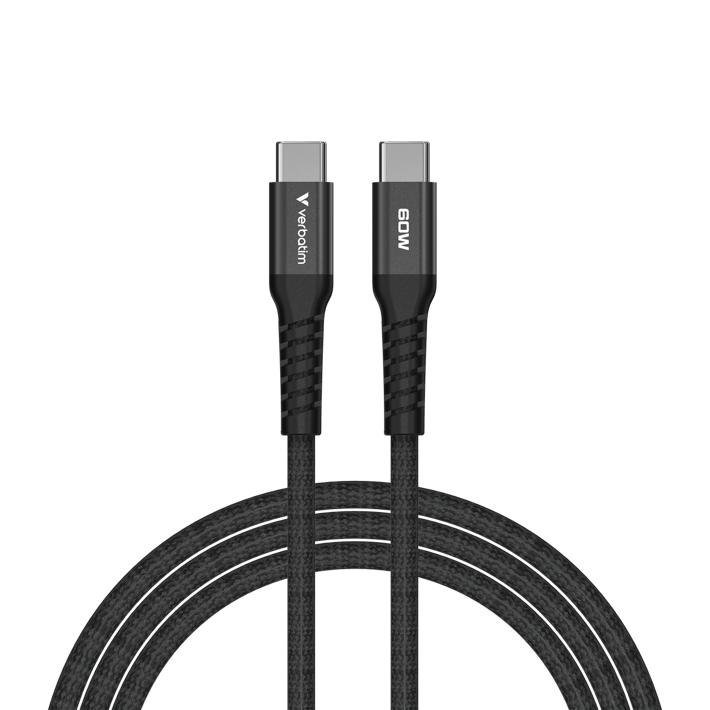 Verbatim Кабел Sync & Charge, магнитен, USB Type-C към USB Type-C, 60 W, 120 cm, черен