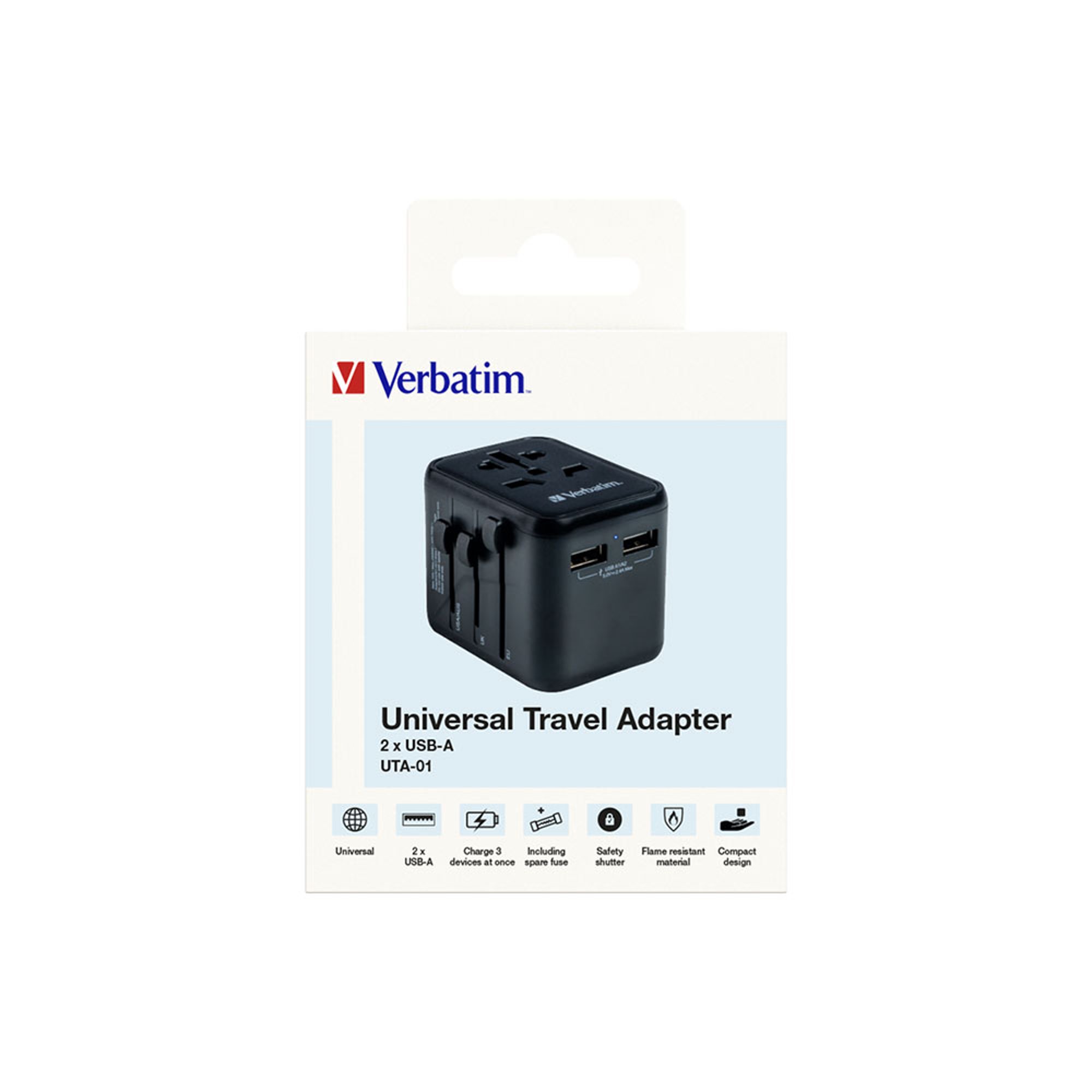 Verbatim Адаптер Universal Travel, UTA-01, 2 x USB Type-A